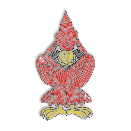 Standing Solemn Cardinal Bling Iron ons