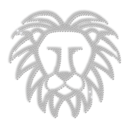 Customized Crystal Lion Iron Rhinestone Motif for Clothes