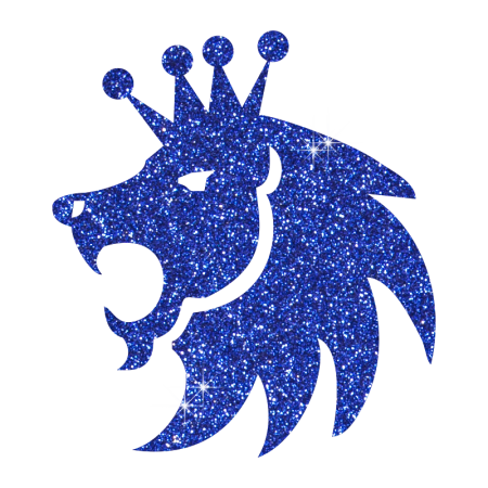 Custom Glitter Iron ons Blue Lion King for Garments