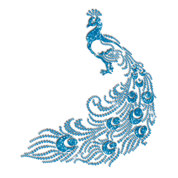 Exquisite Silhouette of Blue Peacock Hotfix Bling Motif