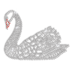 Custom Pure Swan Iron-on Rhinestone Transfer