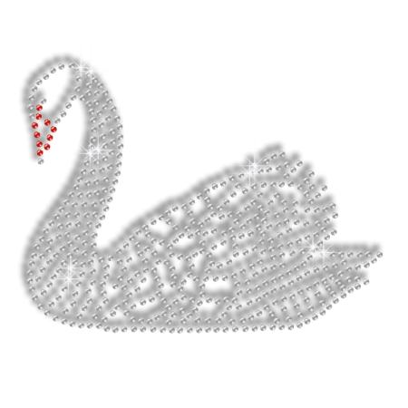 Custom Pure Swan Iron-on Rhinestone Transfer