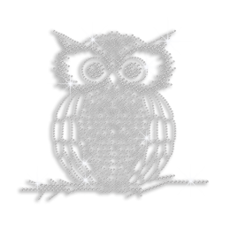 Crystal Owl Hot-fix Iron-on Rhinestone Transfer