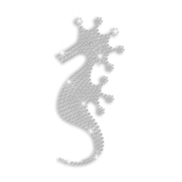 Crystal Seahorse Iron on Rhinestone Transfer