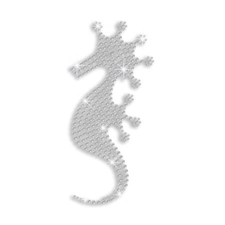 Crystal Seahorse Iron on Rhinestone Transfer