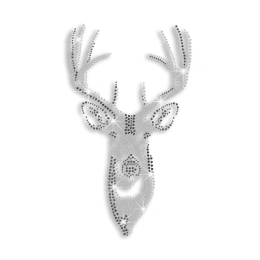 Custom Antelope Iron-on Rhinestone Transfer