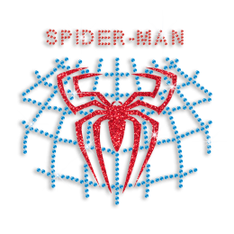 Brilliant Spider-Man\'s Web Iron-on Rhinestone Transfer