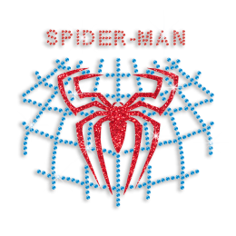 Brilliant Spider-Man's Web Iron-on Rhinestone Transfer