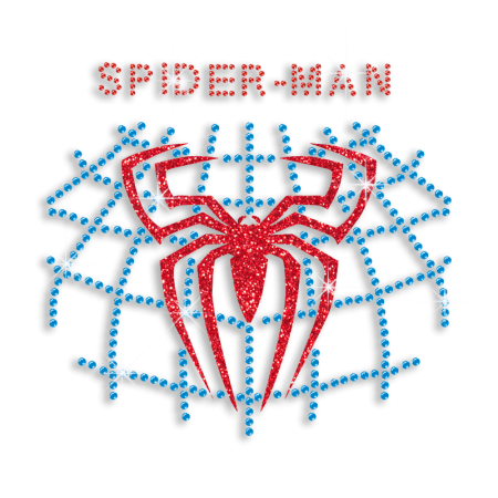 Brilliant Spider-Man's Web Iron-on Rhinestone Transfer
