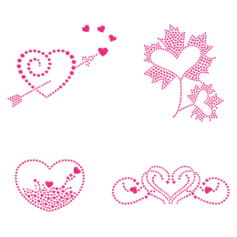 Adorable Pink Heart Iron on Design for Clothing