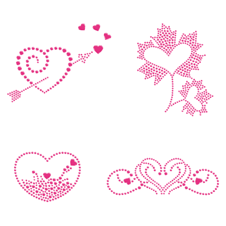 Adorable Pink Heart Iron on Design for Clothing