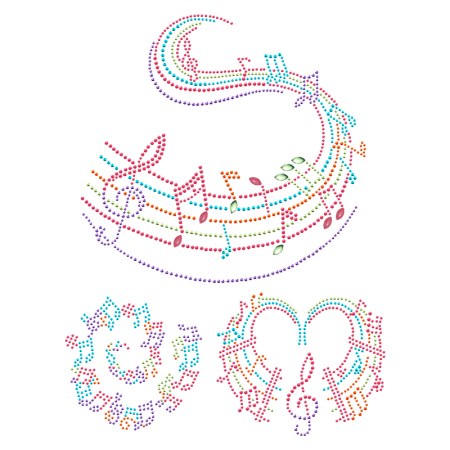 Dulcet Musical Notation Nailhead Motif