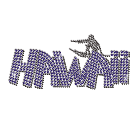 Bling Hawaii Logo Iron-on Rhinestone Transfer