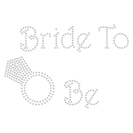 Rhinestone Bride to be with Diamond Hotfix Motif