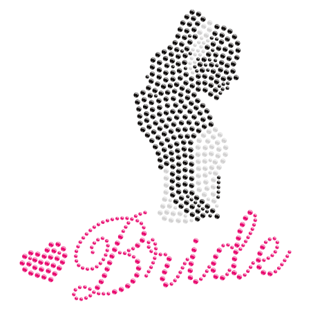 Rhinestone Bride Figure Iron on Transfer