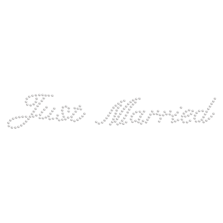 Just Married Rhinestone Iron on Motif