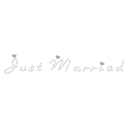 Just Married with Small Nailhead Hot fix Rhinestone Design