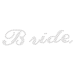 Rhinestone Script Bride Wording Pattern