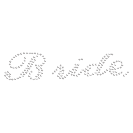 Rhinestone Script Bride Wording Pattern