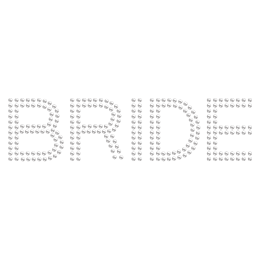 Iron on Crystal Double Row Bride Rhinestone Image