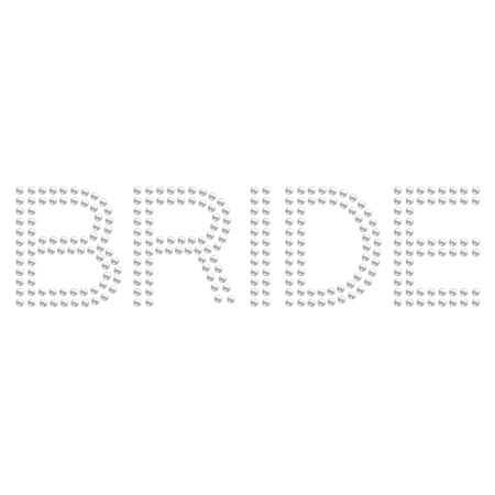 Iron on Crystal Double Row Bride Rhinestone Image