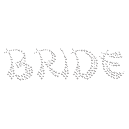 Cute Crystal BRIDE Rhinestone Iron ons