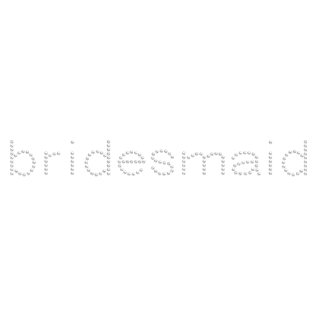 Iron on Crystal Bridesmaid Rhinestone Transfer