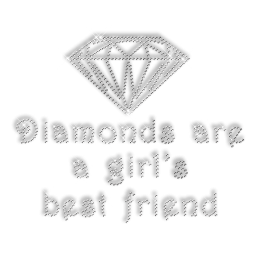 Diamond Motto Rhinestone T shirt Iron on Motif