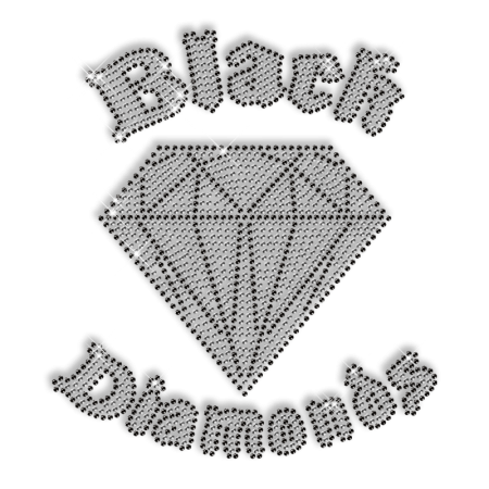 Shining Diamond Motif Iron on Rhinestone Design