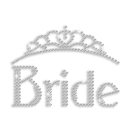 Crystal Bride Crown Hot-fix Rhinestone Transfer