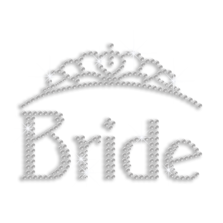 Crystal Bride Crown Hot-fix Rhinestone Transfer