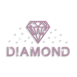 Purple Diamond Bridal Iron on Rhinestone Transfer