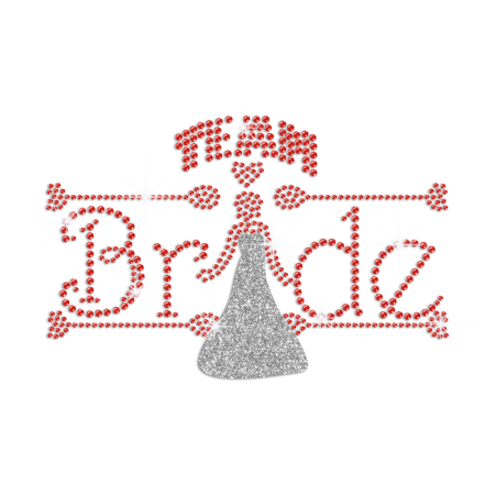 Team Bride Iron-on Rhinestone Transfer Motif