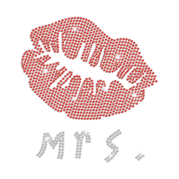 Mrs. Sexy Lip Iron on Rhinestone Transfer Decal