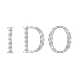 Bling I Do Iron on Rhinestone Transfer Motif