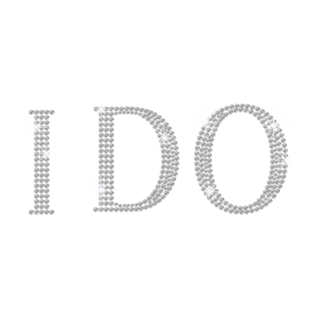 Bling I Do Iron on Rhinestone Transfer Motif