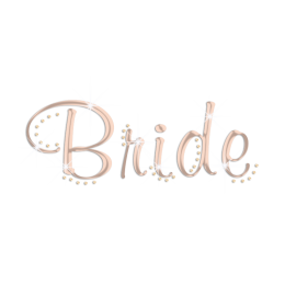 Custom Rose Gold Holofoil Bride Rhinestud Transfer