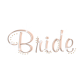 Custom Rose Gold Holofoil Bride Rhinestud Transfer
