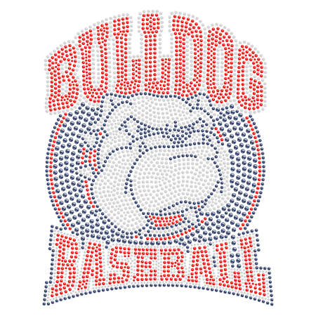 Bulldog Basketball Hotfix Stone Transfer for t shirt