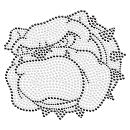 Wrathful Bulldog Hotfix Crystal Design for Clothing