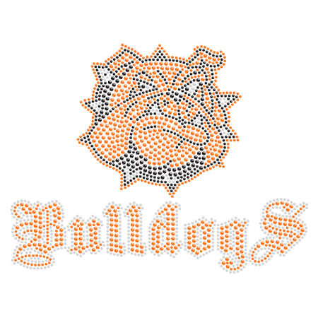 Good-looking Bulldog Rhinestone Iron ons for t shirt