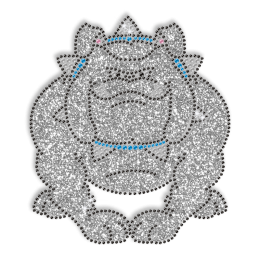 Awesome Masculine Bulldog Hotfix Bling Transfer Pattern