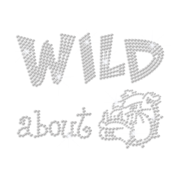 Wild about Bulldog Iron on Rhinestone Transfer Decal