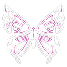 Purple Butterfly Crystal Iron ons Design for t shirt