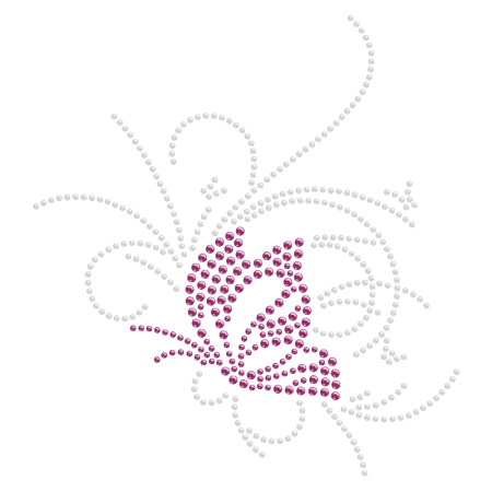 Shining Crystal Hotfix Butterfly Rhinestone Transfer