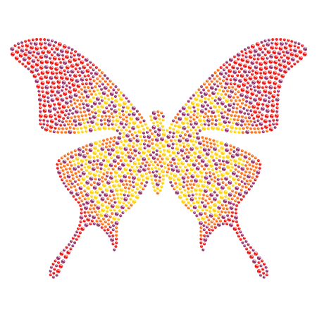 Colorful Iron on Crystal Butterfly Strass Transfer
