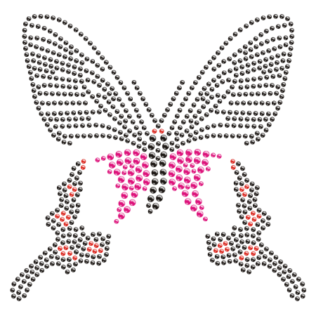 Big Pretty Butterfly Rhinestone Iron on Bling Transfer - CSTOWN