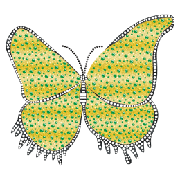 Iron on Glitter Butterfly motif Pattern for t shirt