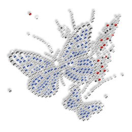 Butterfly Family Custom Iron on Crystal Transfer