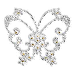 Simple Image Hotfix Rhinestone Butterfly Design